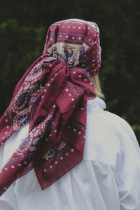 Estelle Rodeo Scarf - Cabernet-Hand In Pocket