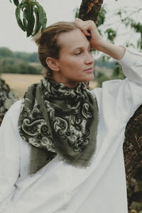Colette Scarf Bandana - Khaki-Hand In Pocket