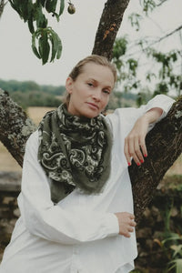 Colette Scarf Bandana - Khaki-Hand In Pocket