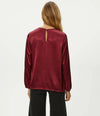 Michael Stars Lali Crew Neck Blouse - Garnet