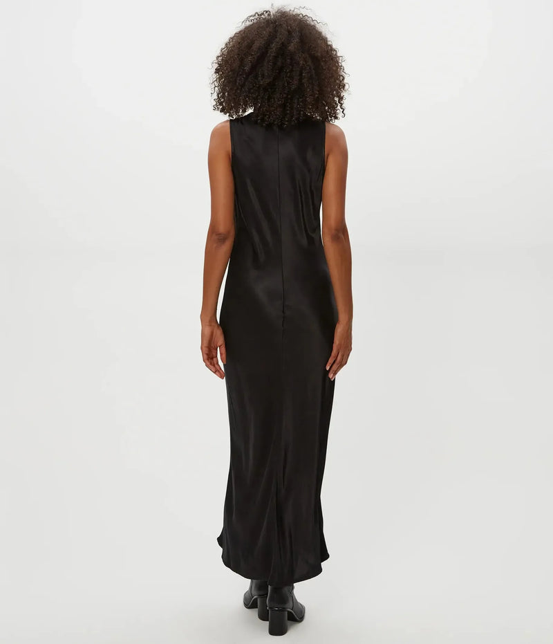 Michael Stars Racine Tank Dress-Black-Hand In Pocket