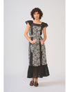 DRA Stormi Dress- Black/ White Petal-Hand In Pocket