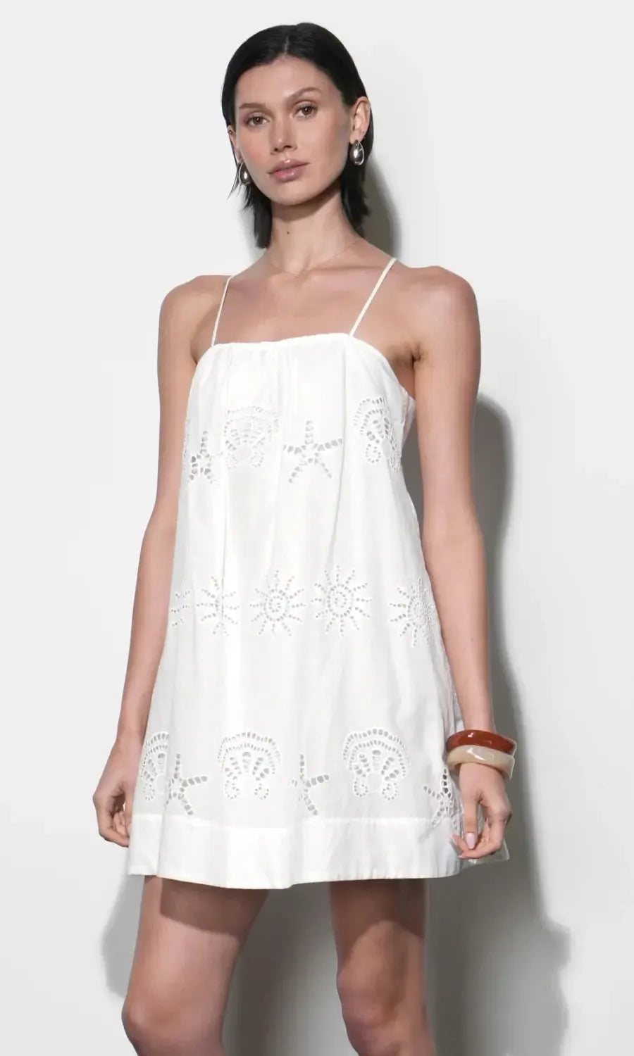 Greylin Daisy Mini Dress - White-Hand In Pocket