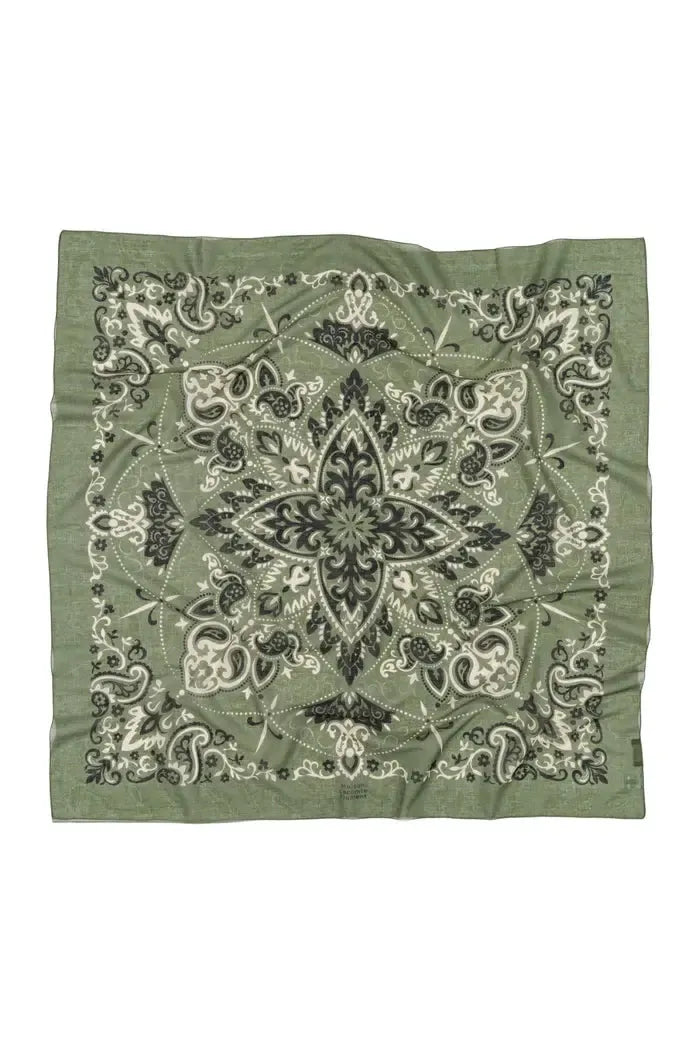 Juniper Scarf Bandana - Kaki-Hand In Pocket