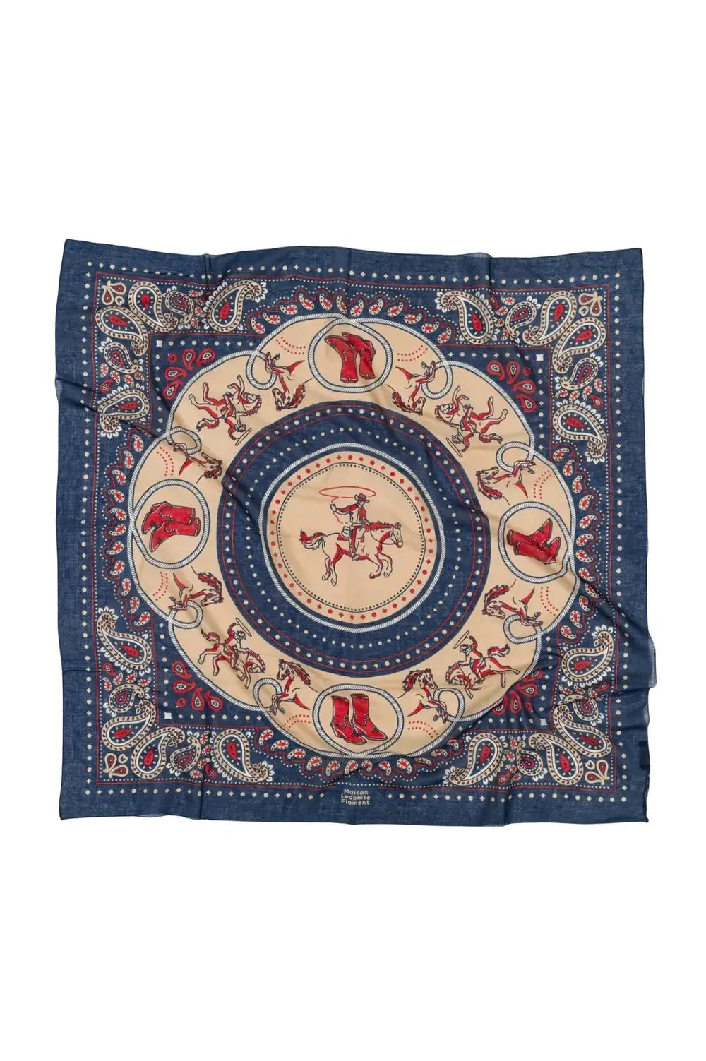 Estelle Rodeo Scarf - Navy-Hand In Pocket