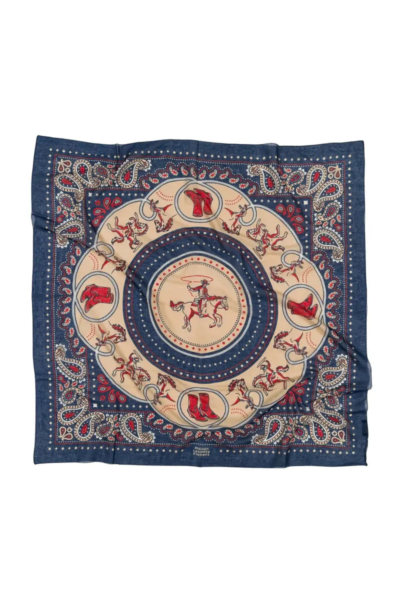 Estelle Rodeo Scarf - Navy-Hand In Pocket