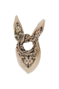 Wisteria Scarf Bandana - Beige-Hand In Pocket