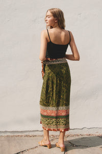 Rustic Ibiza Wrap Skirt ***FINAL SALE***-Hand In Pocket