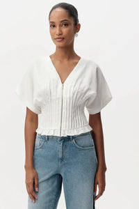 Exquise Cherelle Blouse - White-Hand In Pocket