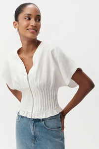 Exquise Cherelle Blouse - White-Hand In Pocket