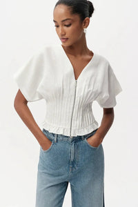 Exquise Cherelle Blouse - White-Hand In Pocket