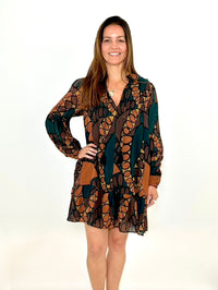 Cleobella Alani Mini Dress- Dark Saguaro-Hand In Pocket