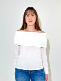 Bobi Off Shoulder Top - White-Hand In Pocket