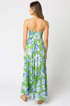 Juniper Floral Dress- Green/ White/ Blue-Hand In Pocket