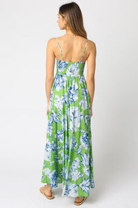 Juniper Floral Dress- Green/ White/ Blue-Hand In Pocket