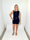 Cynthia Vintage Denim Vest - Indigo-Hand In Pocket