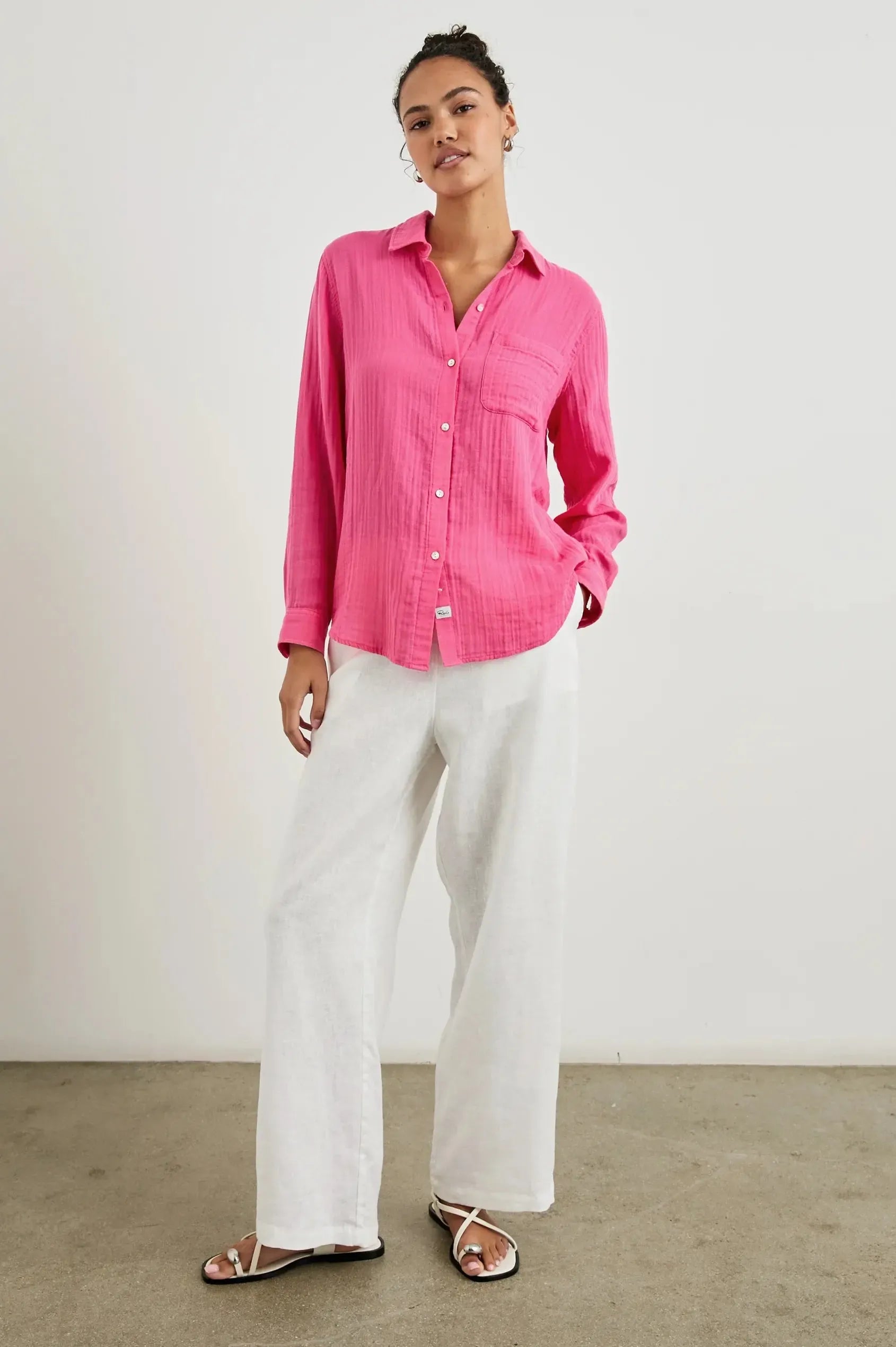 Rails Ellis Top - Hibiscus-Hand In Pocket