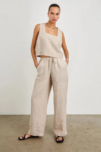 Rails Akira Top- Heathered Flax-Hand In Pocket