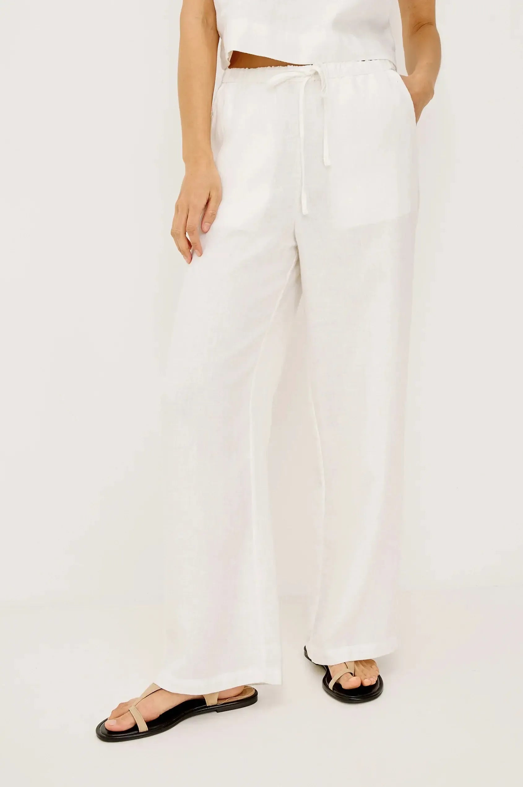 Rails Emmie Pant - White-Hand In Pocket