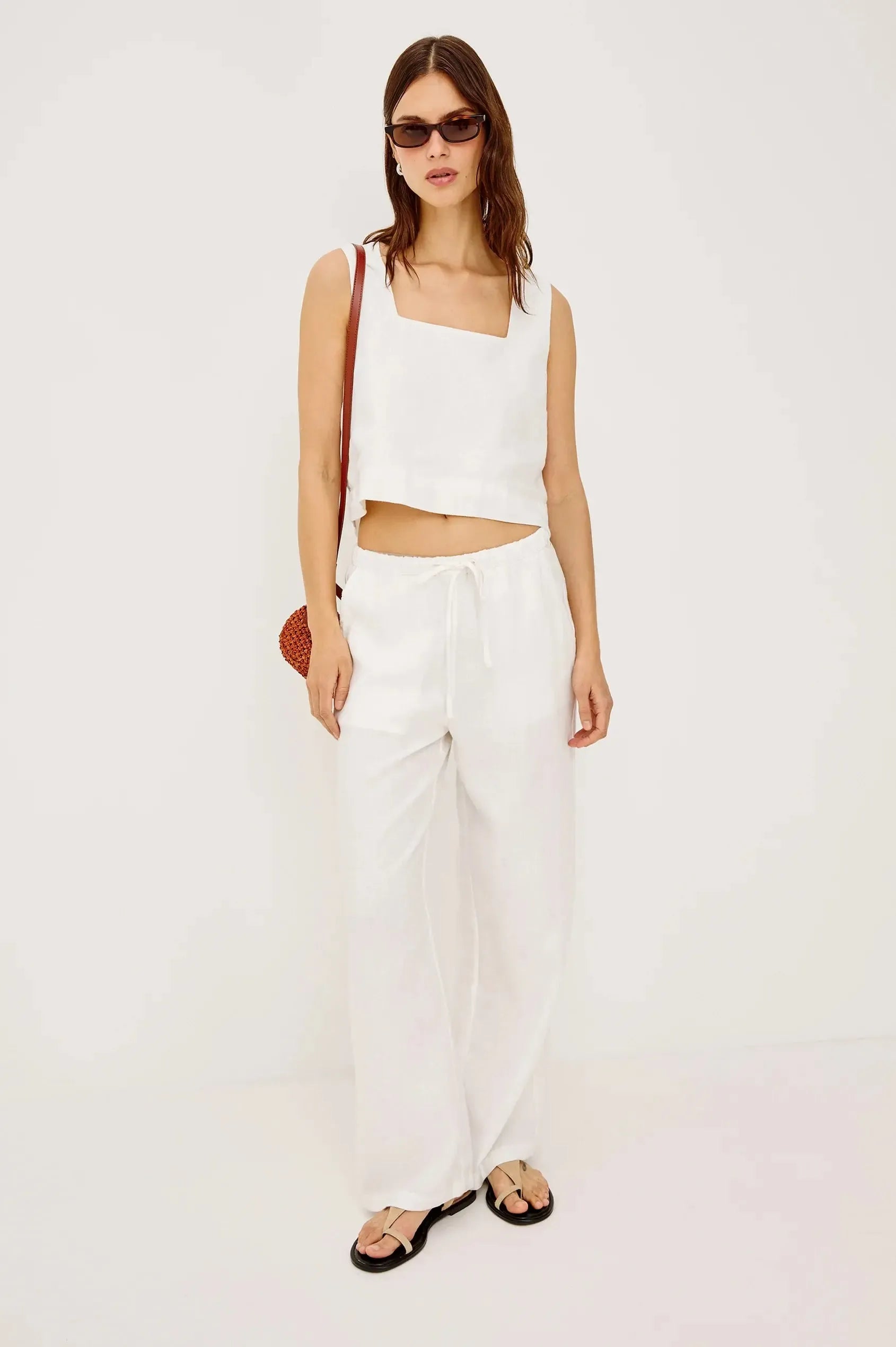 Rails Emmie Pant - White-Hand In Pocket