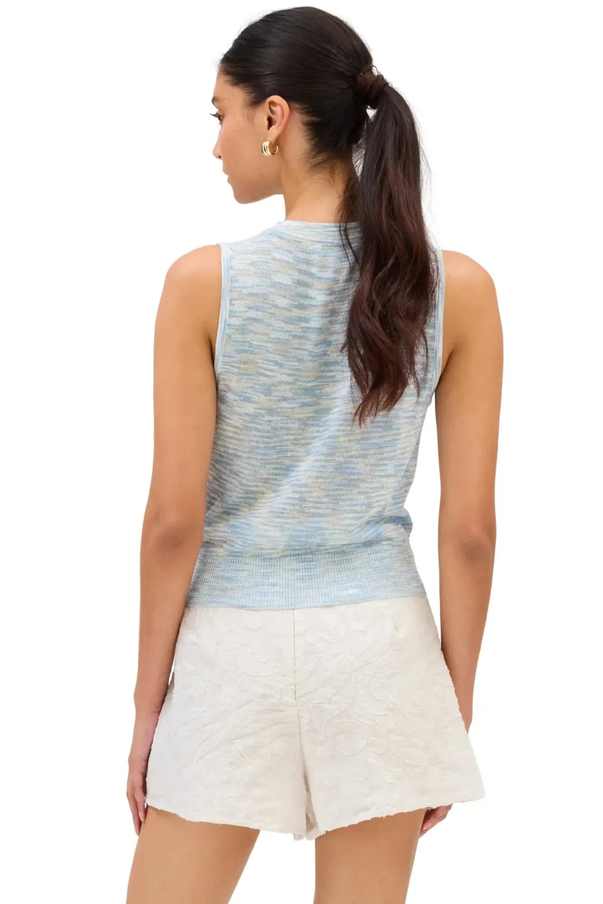 Allison Esme Knit Tank - Blue Multi-Hand In Pocket