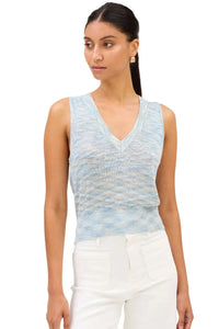 Allison Esme Knit Tank - Blue Multi-Hand In Pocket