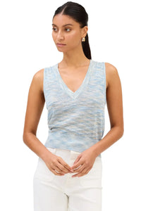 Allison Esme Knit Tank - Blue Multi-Hand In Pocket