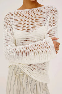 Rails Evangeline Sweater - Ivory-Hand In Pocket