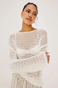 Rails Evangeline Sweater - Ivory-Hand In Pocket