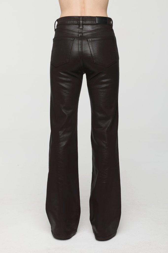 Pistola Evie High Rise Slim Boot - Coated Mocha-Hand In Pocket