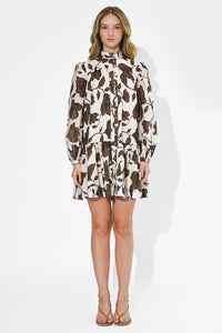 Adelyn Rae Sharon Cotton Dress - Brown