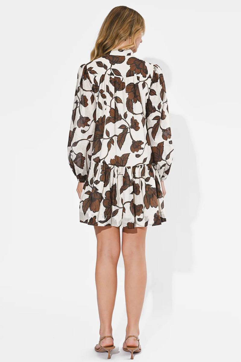 Adelyn Rae Sharon Cotton Dress - Brown