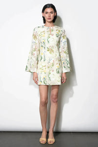 Adelyn Rae Marshall Eyelet Dress - Ivory-Hand In Pocket