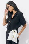 Adelyn Rae Lanis Short Overlay Jacket- Black