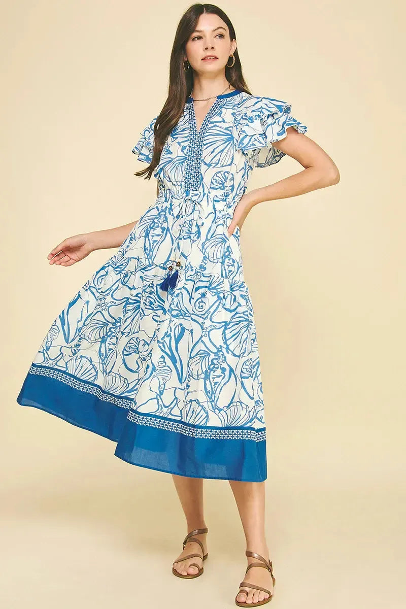 leilani midi dress Azure and indigo Leilani Midi Dress Barrakets Shop 2