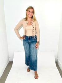 Connor Cardigan and Cami Set - Khaki-Hand In Pocket