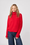 John & Jenn Emmett Turtleneck- Rouge-Hand In Pocket
