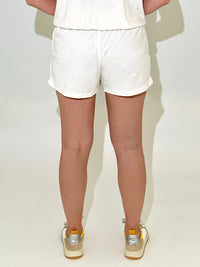 Bobi Faux Fly Terry Shorts - Pearl-Hand In Pocket