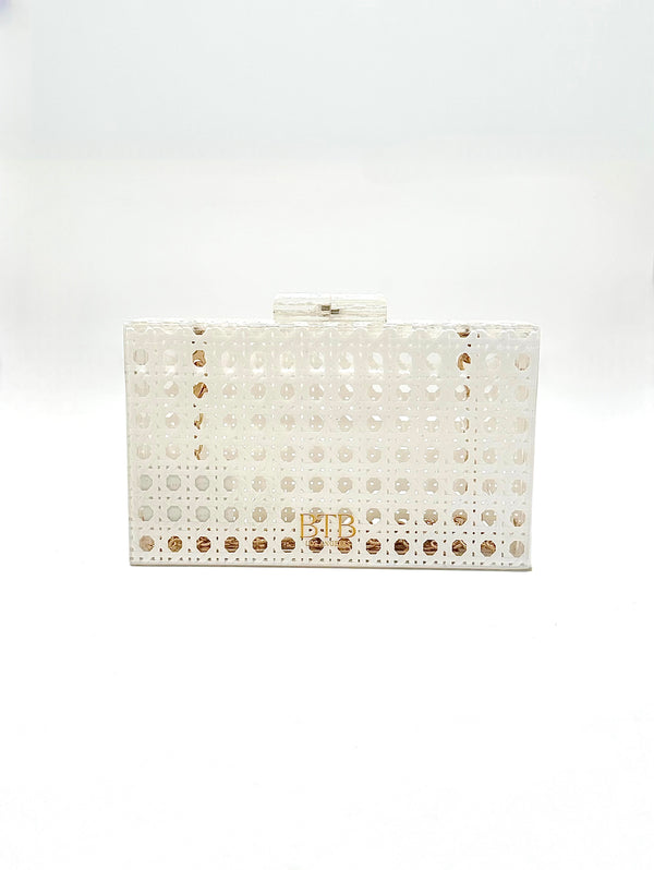 BTB Agate Clutch - White-Hand In Pocket