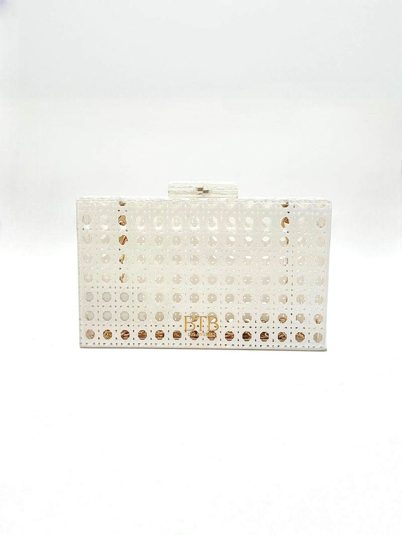 BTB Agate Clutch - White-Hand In Pocket