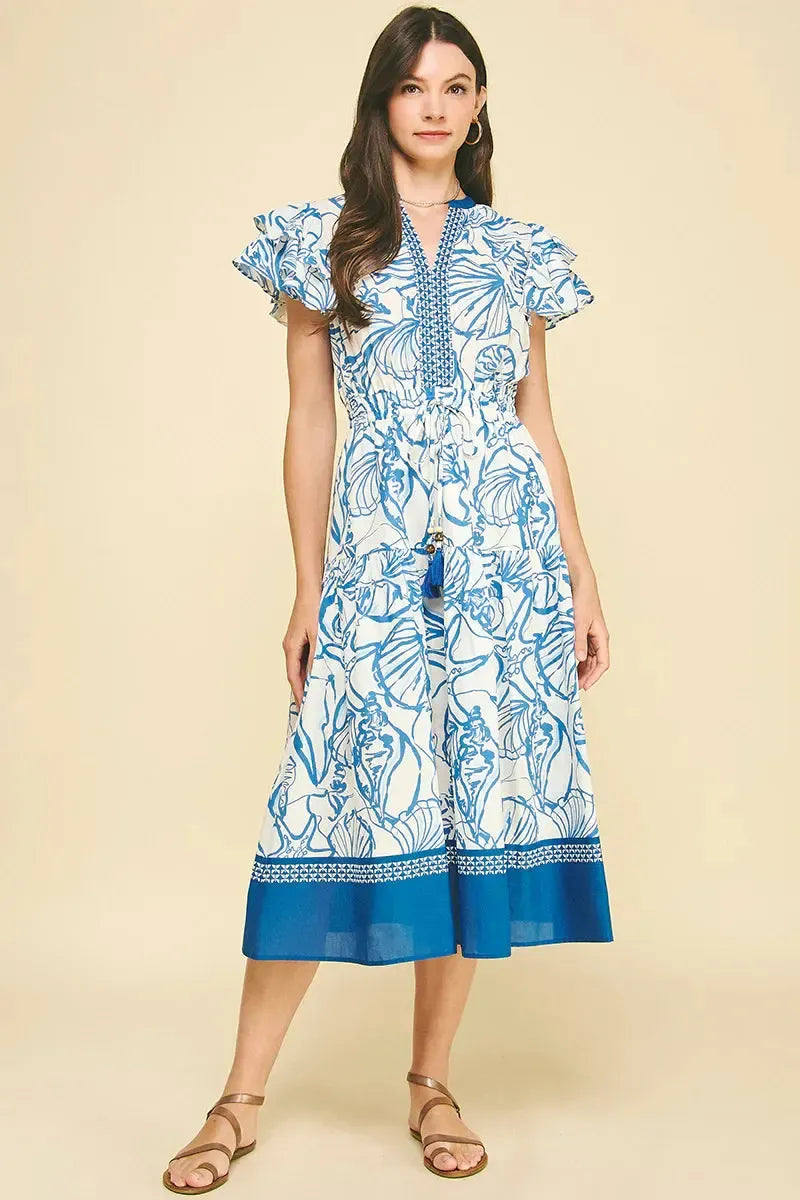 Leilani Midi Dress - Blue-Hand In Pocket