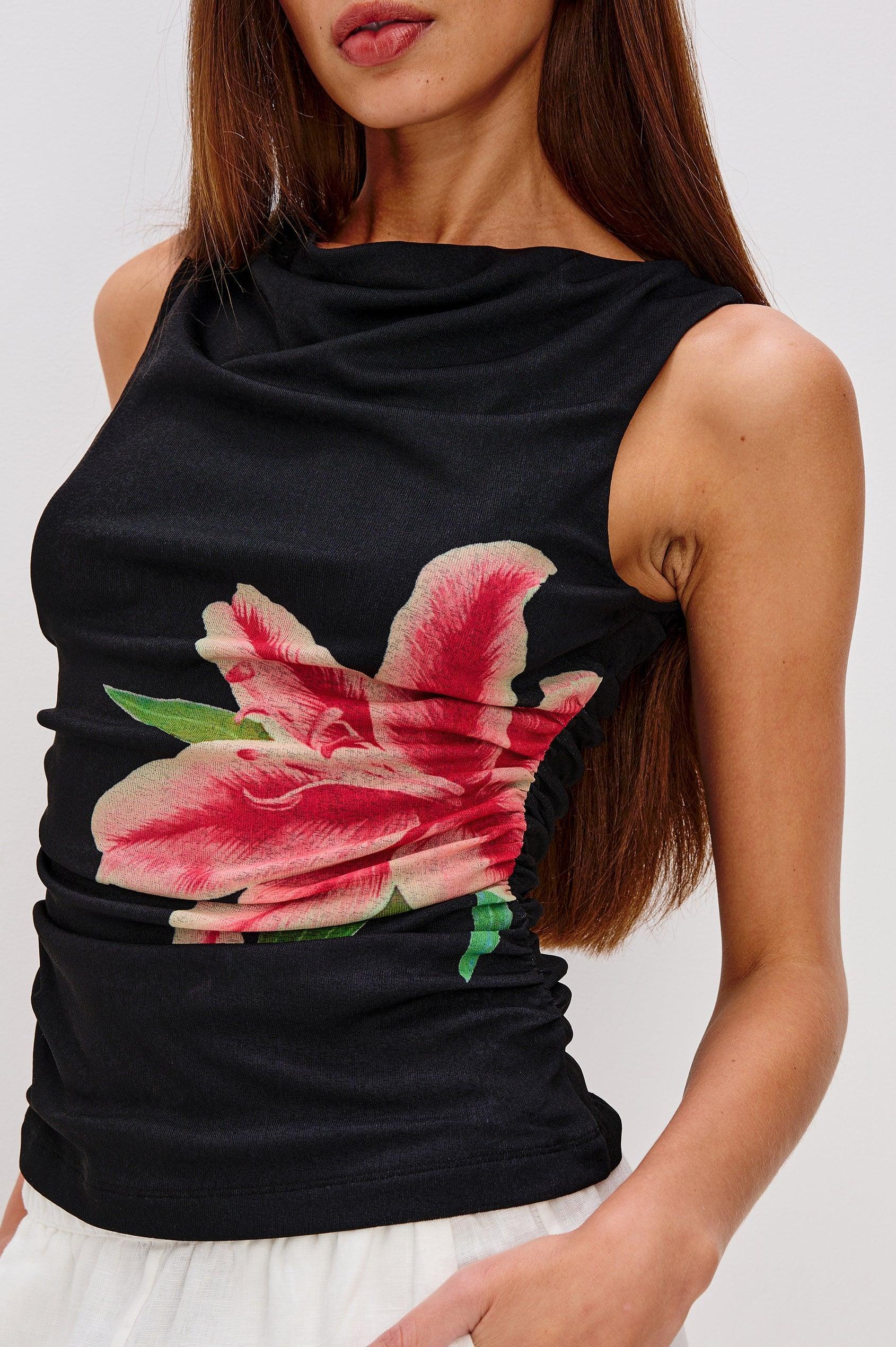 Rails Fete Top- Peach Lily-Hand In Pocket