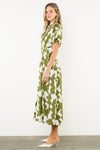 THML Cora Printed Dress- Vine-Hand In Pocket