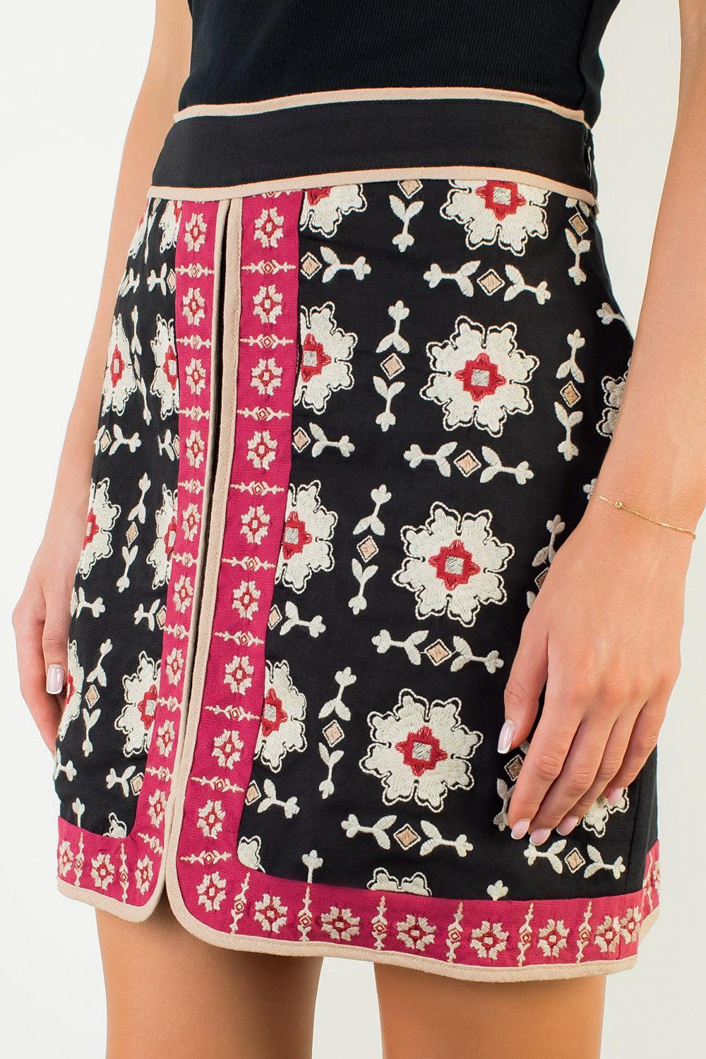 THML Claire Skirt - Black-Hand In Pocket