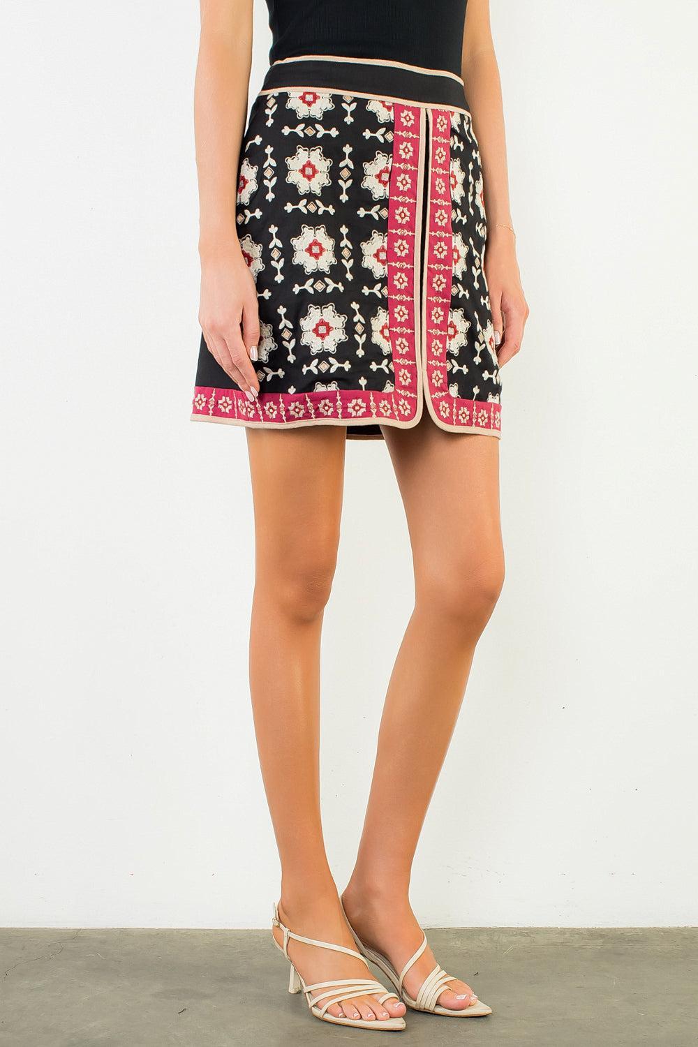 THML Claire Skirt - Black-Hand In Pocket