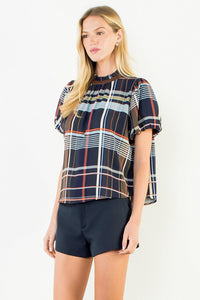 THML Grace Top - Blue-Hand In Pocket