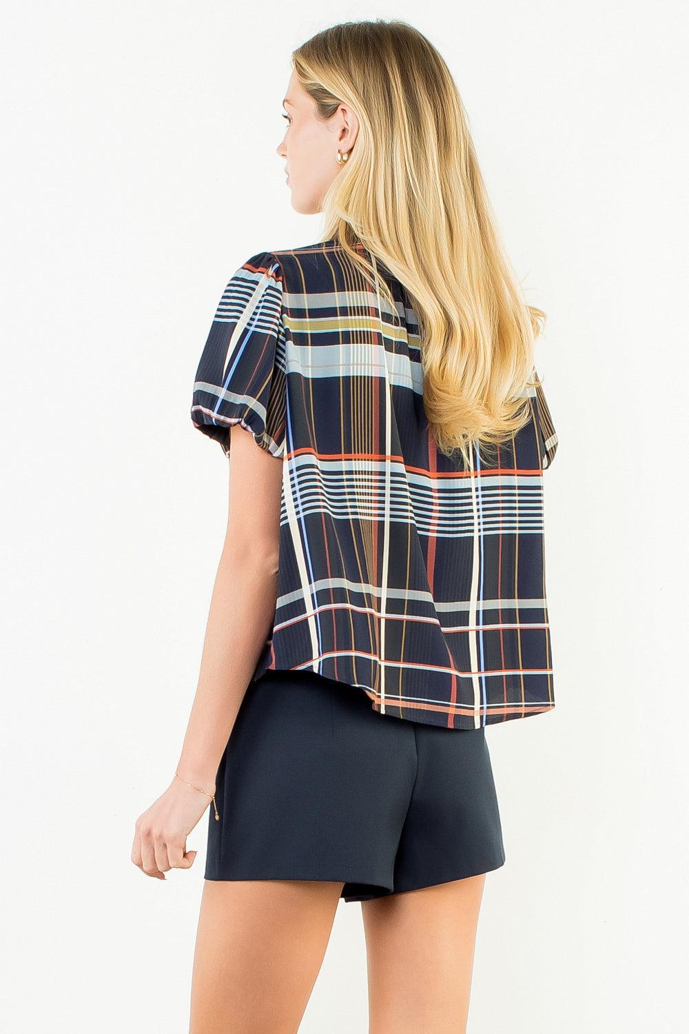 THML Grace Top - Blue-Hand In Pocket