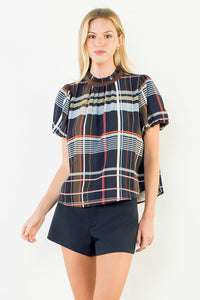 THML Grace Top - Blue-Hand In Pocket