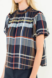 THML Grace Top - Blue-Hand In Pocket