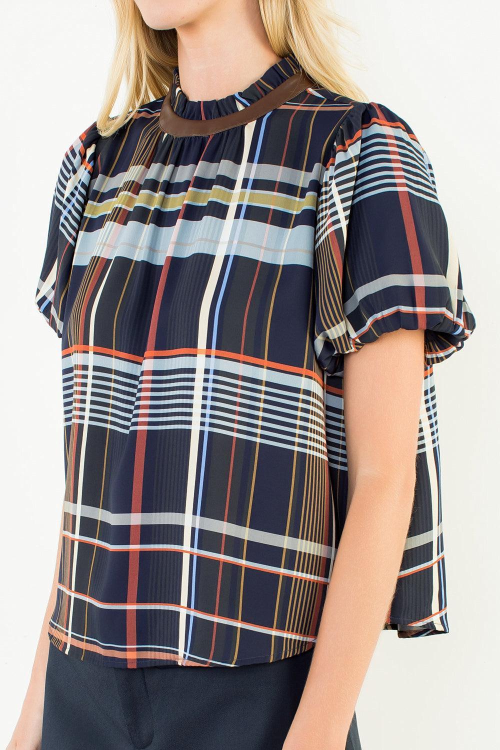 THML Grace Top - Blue-Hand In Pocket